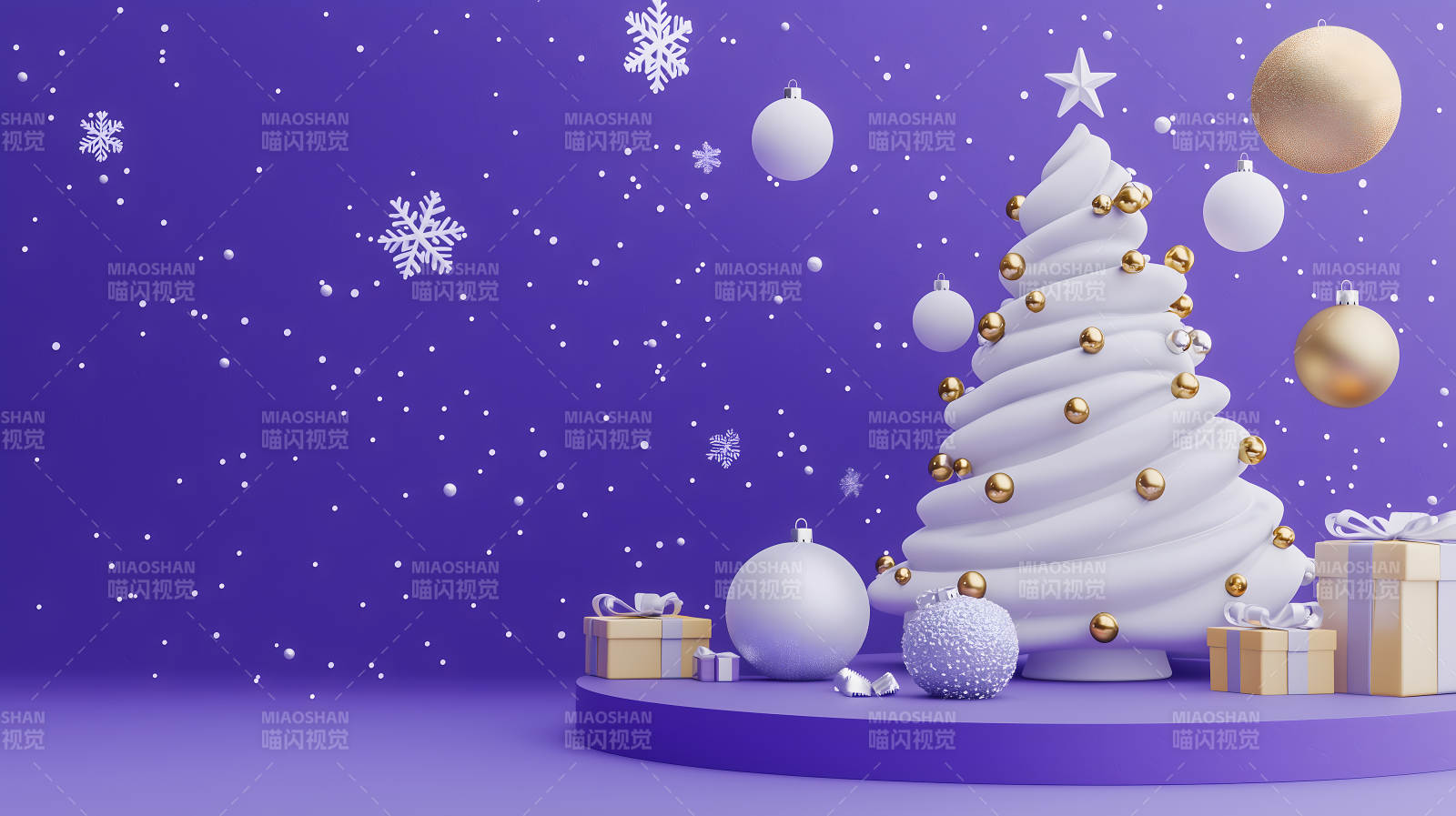 紫色圣诞的浪漫图片