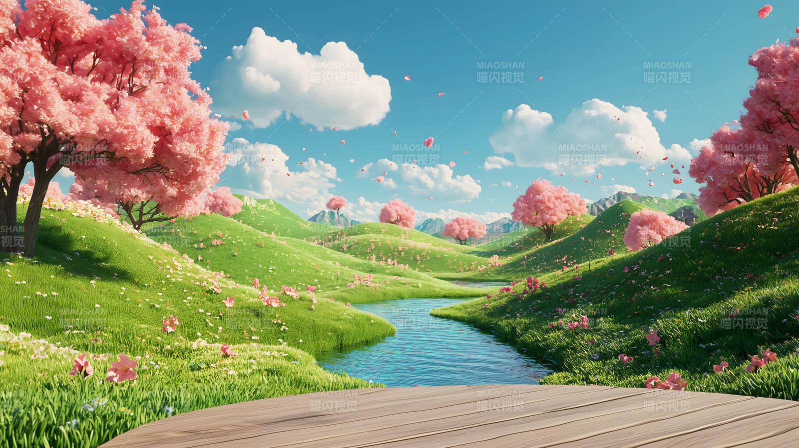 春日烂漫的童话世界图片