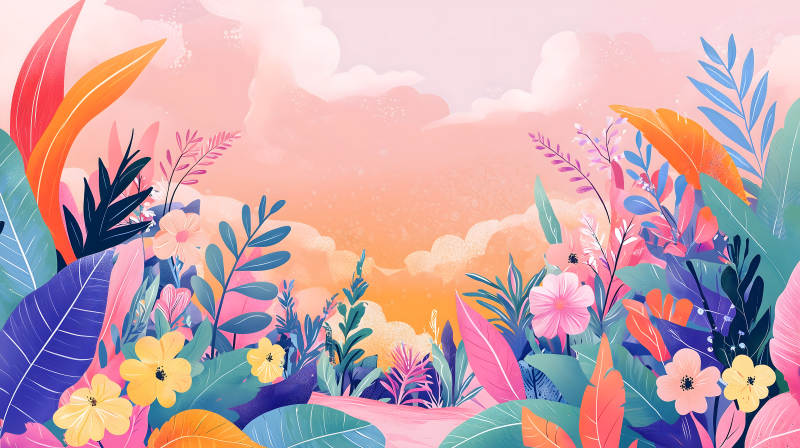 梦幻花园的色彩交响图片