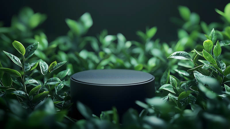 绿植点缀的极简空间图片