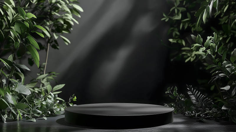 绿植点缀的极简空间图片