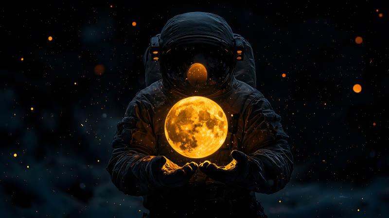 宇航员的月球之梦图片