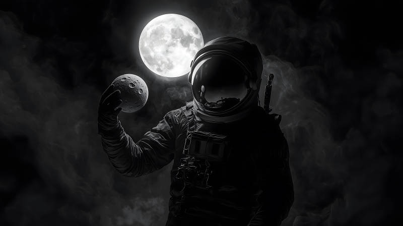 宇航员的月球之梦图片