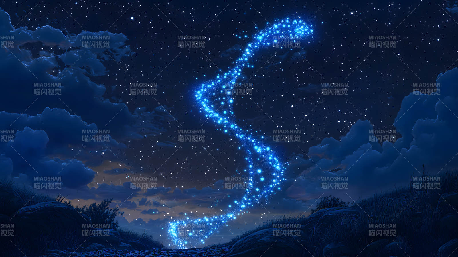 星光璀璨的夜空奇景图片