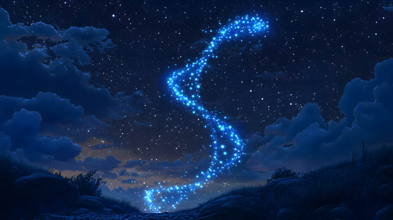 星光璀璨的夜空奇景图片