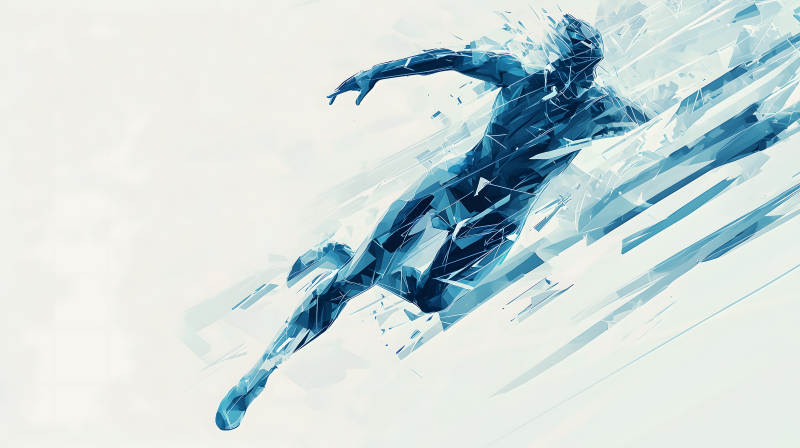 科技感运动的破碎之美图片