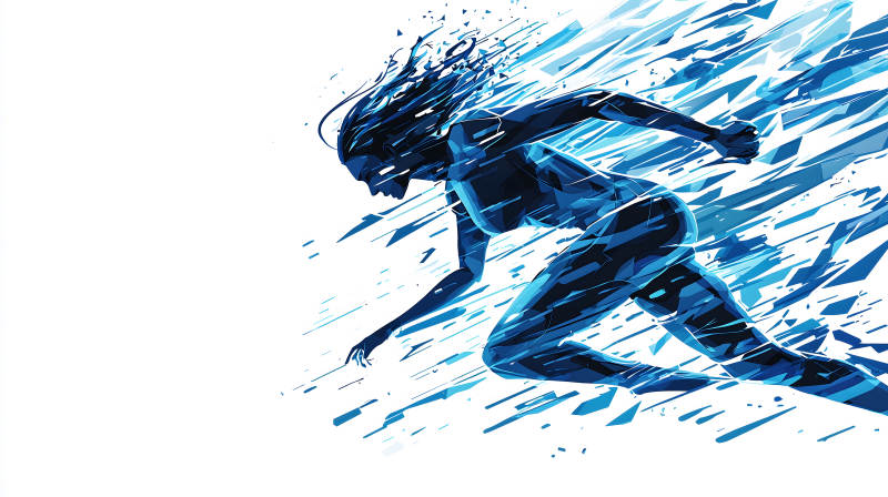 科技感运动的破碎之美图片