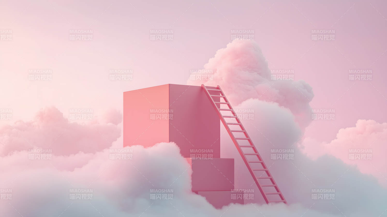 粉色云梯的梦想阶梯图片