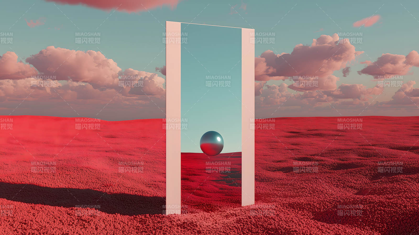 超现实主义的镜像空间图片