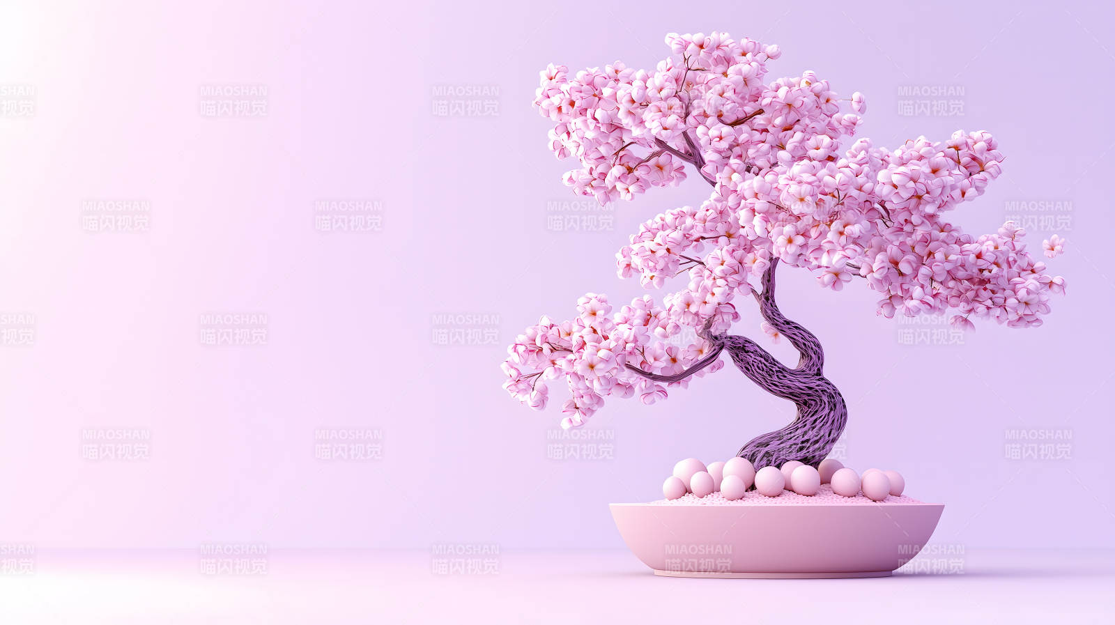 甜蜜糖果色的艺术盆景图片