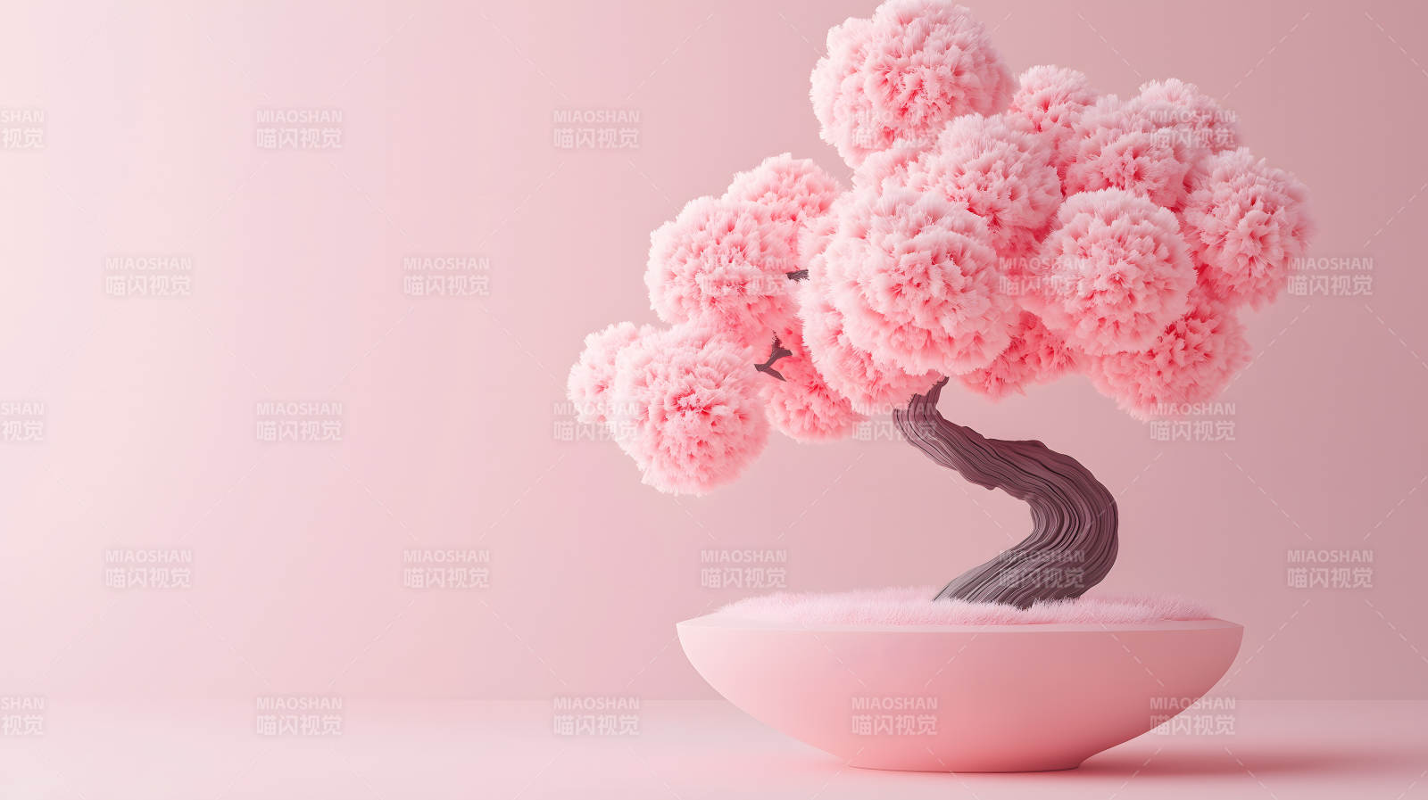 甜蜜糖果色的艺术盆景图片