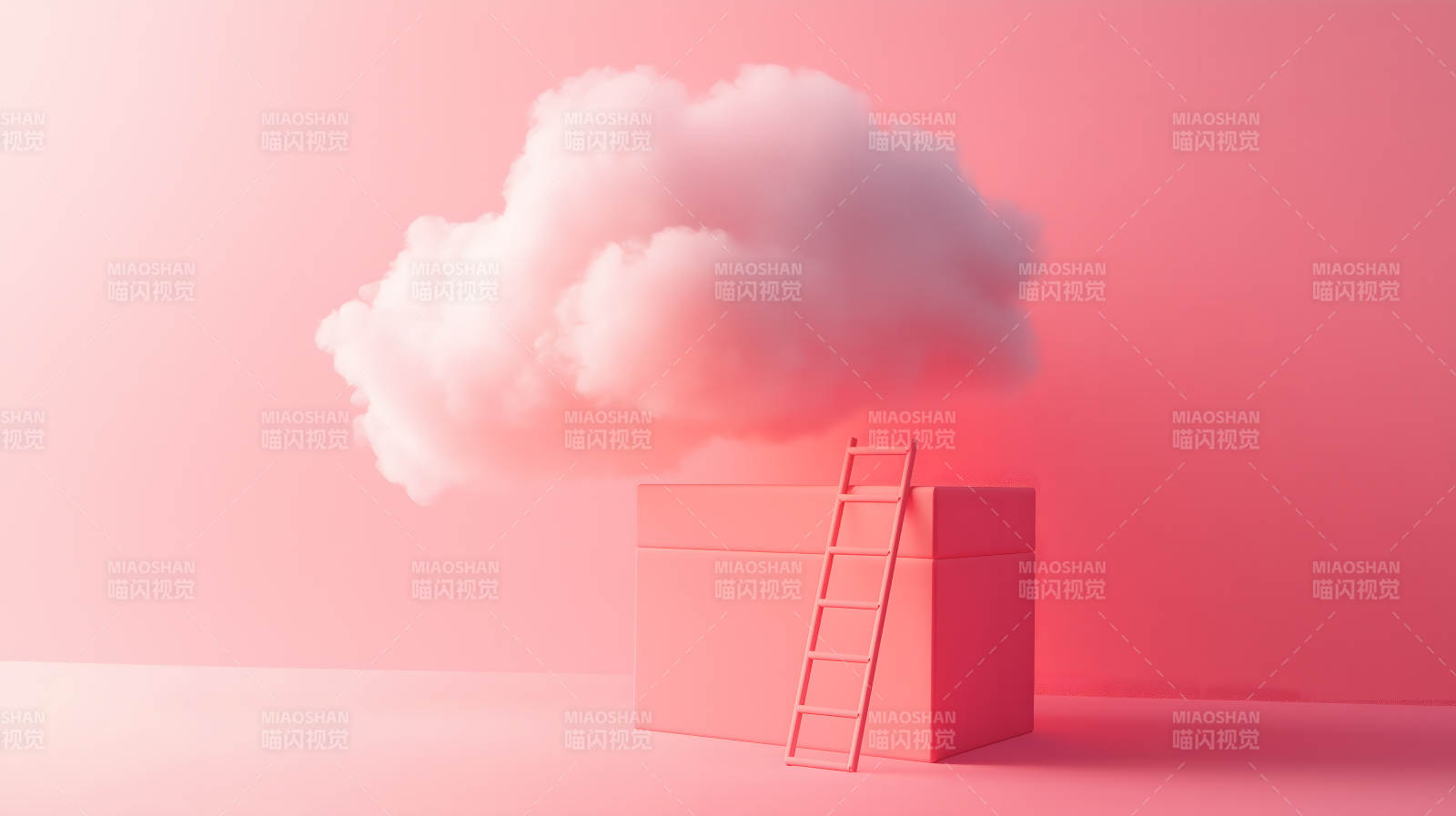 粉色云梯的梦想阶梯图片