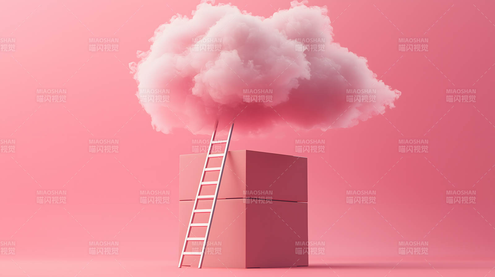 粉色云梯的梦想阶梯图片