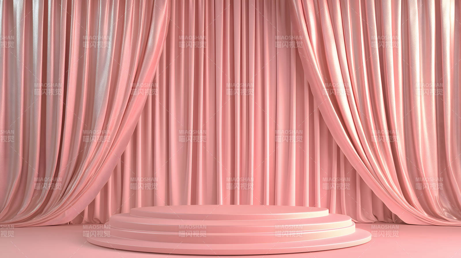 优雅粉色背景下的产品展示图片