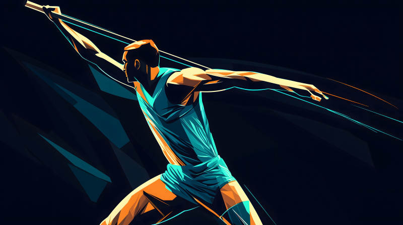 运动员的标枪瞬间图片