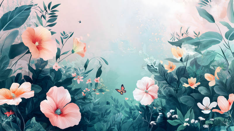 梦幻花园的色彩交响图片