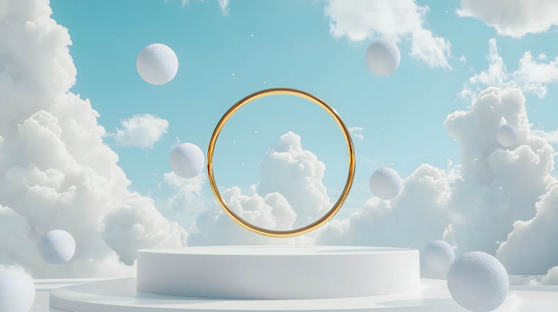 云端上的金色梦境图片