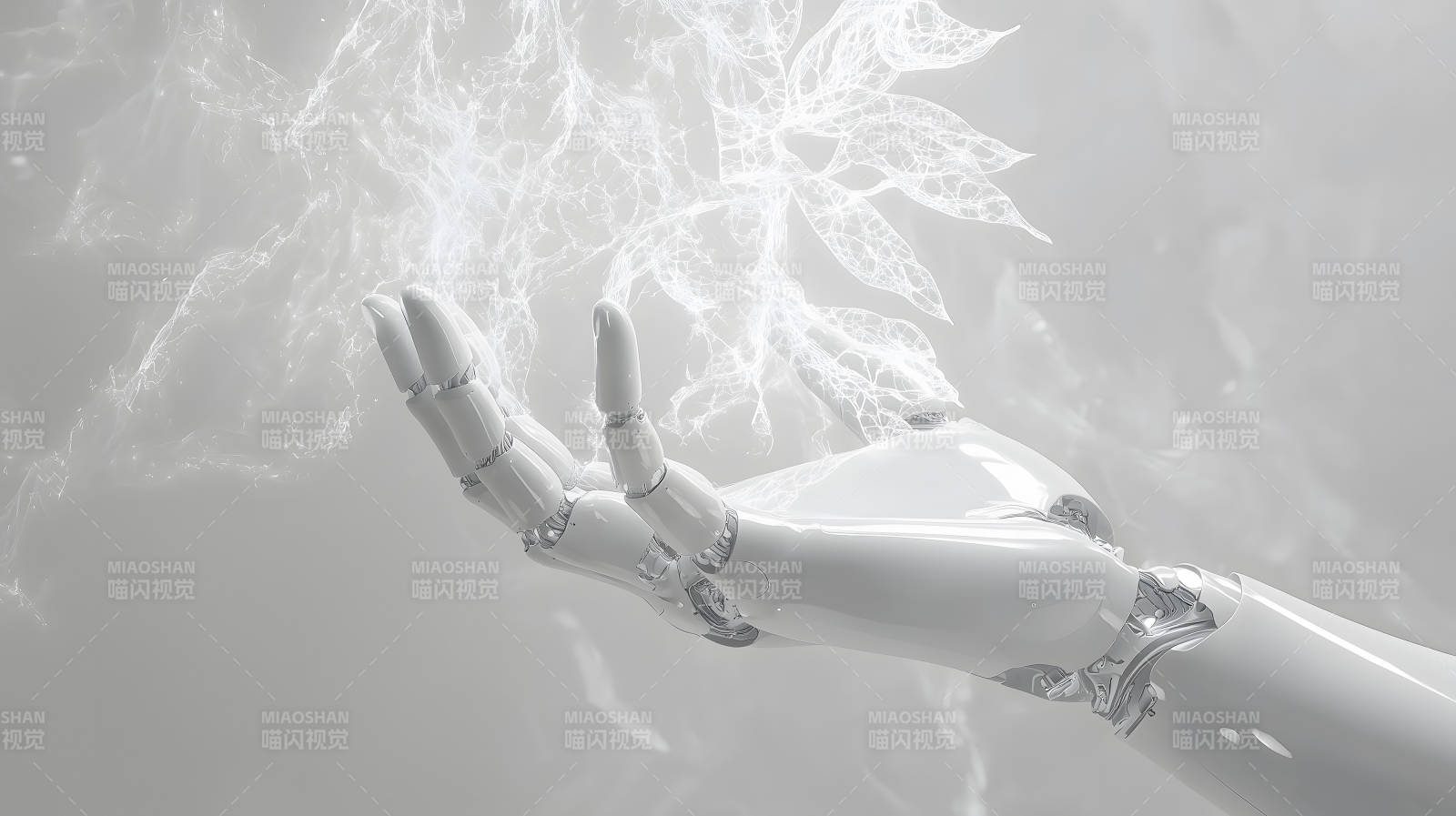 AI之手与未来之光图片