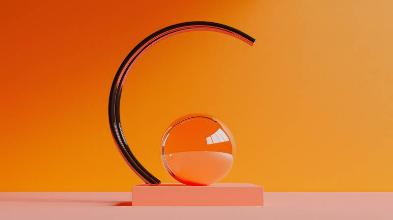 橙色梦境的几何之美图片