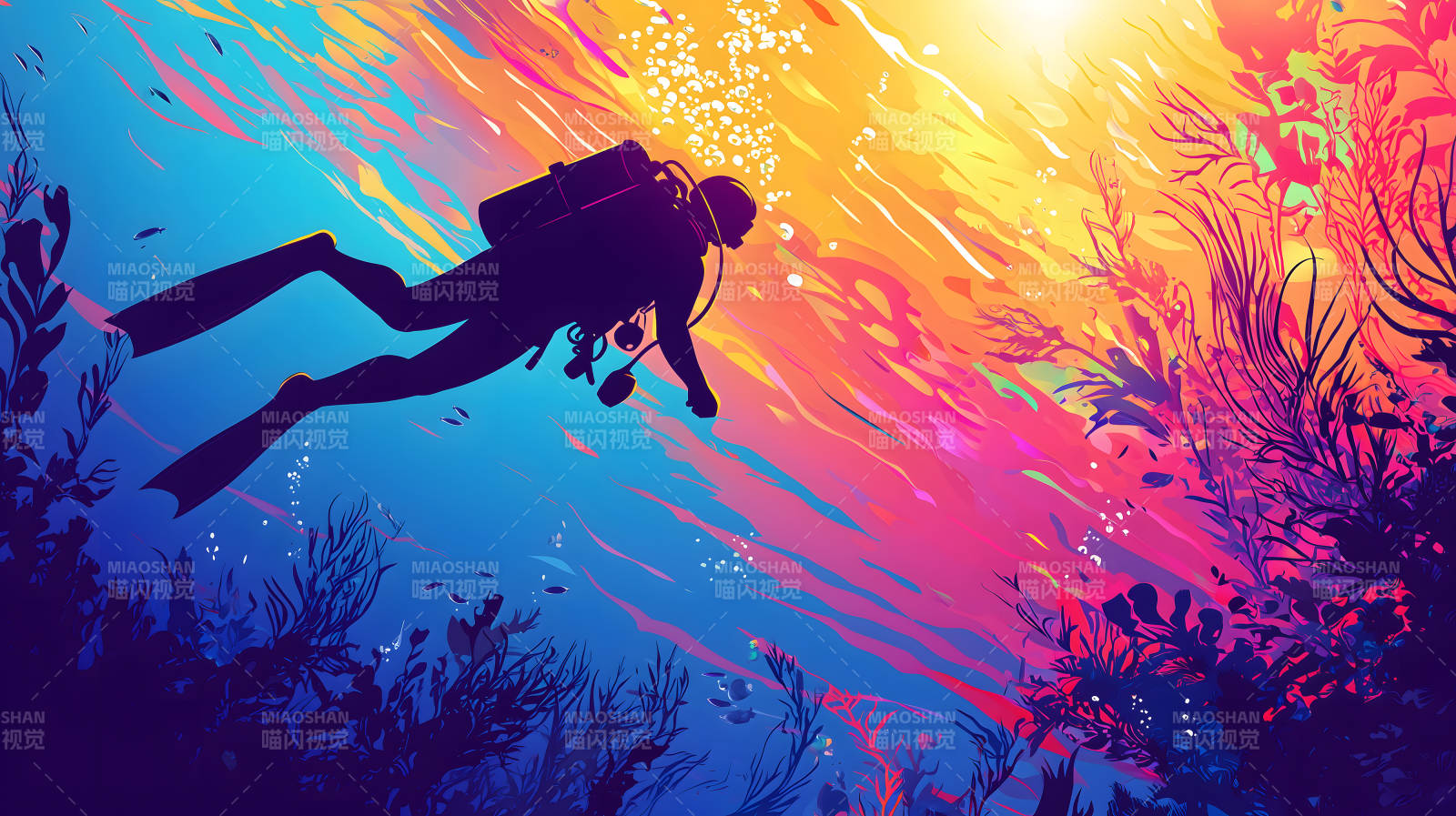 深海潜水员的探险之旅图片