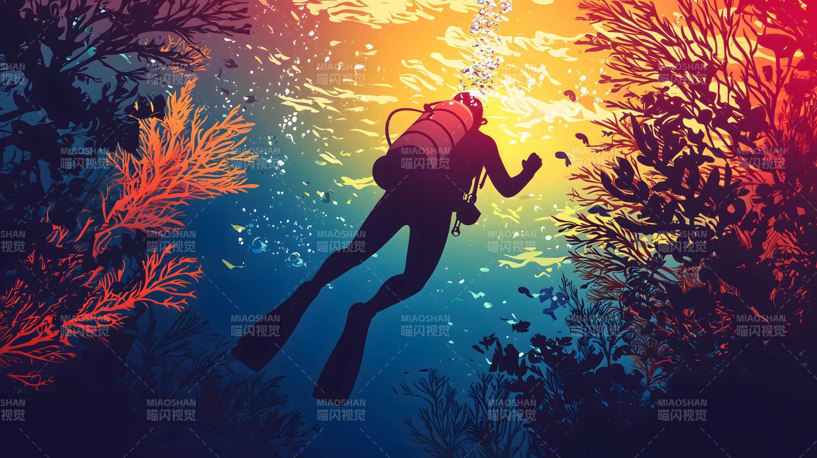 深海潜水员的探险之旅图片