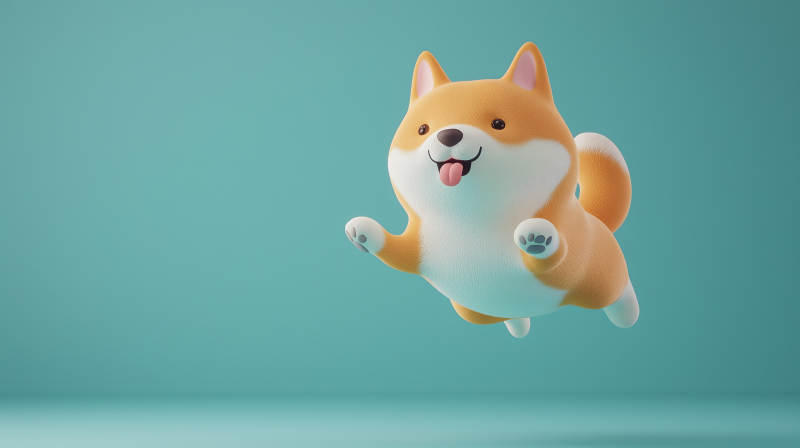 奔跑的卡通柯基犬图片