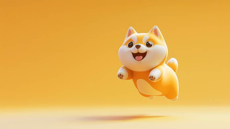 奔跑的卡通柯基犬图片