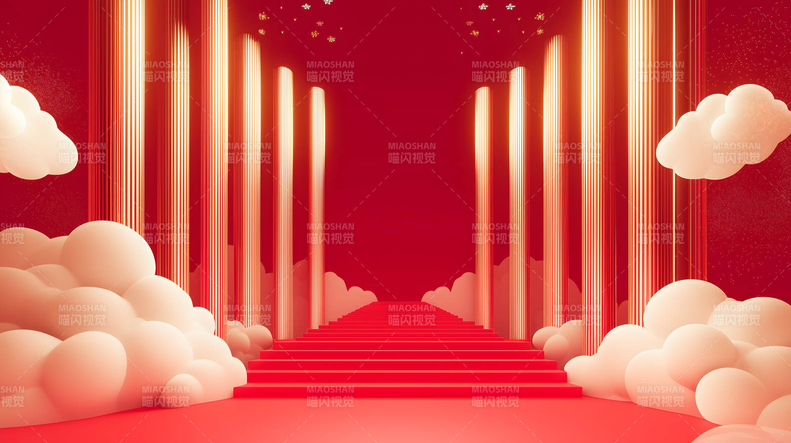 云端之上的梦幻阶梯图片