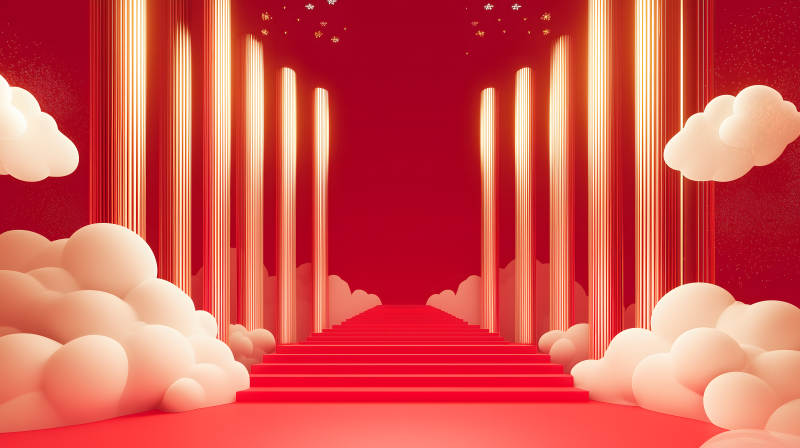 云端之上的梦幻阶梯图片