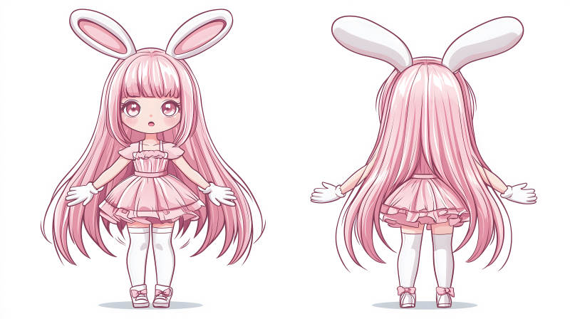 萌兔少女的梦幻世界图片