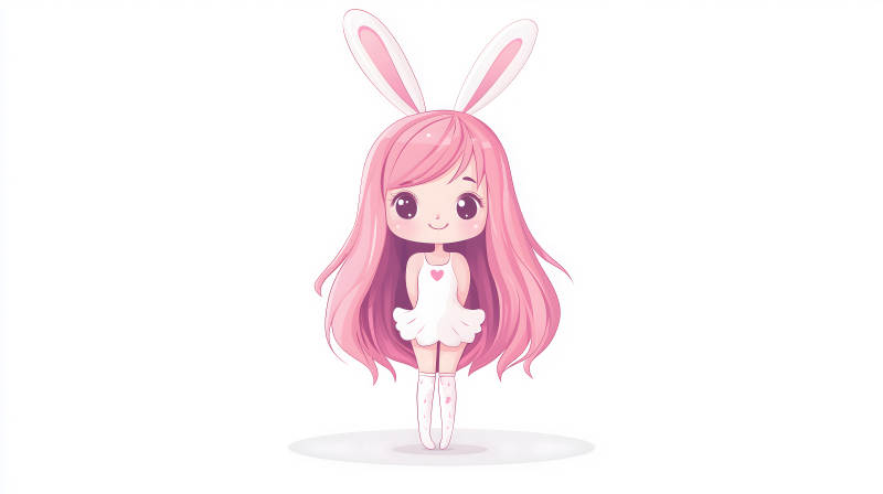 萌兔少女的梦幻世界图片