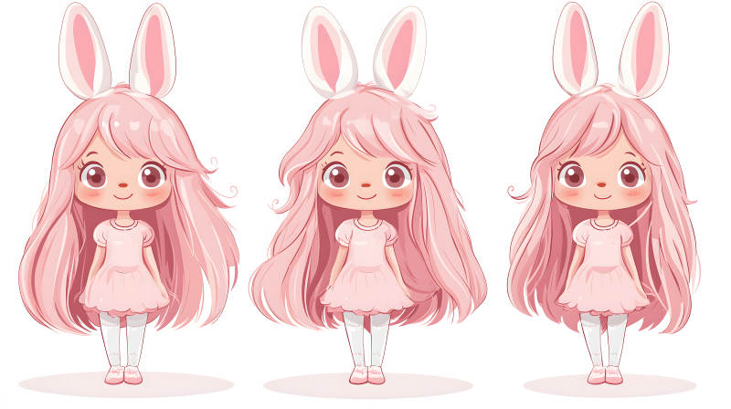 萌兔少女的梦幻世界图片