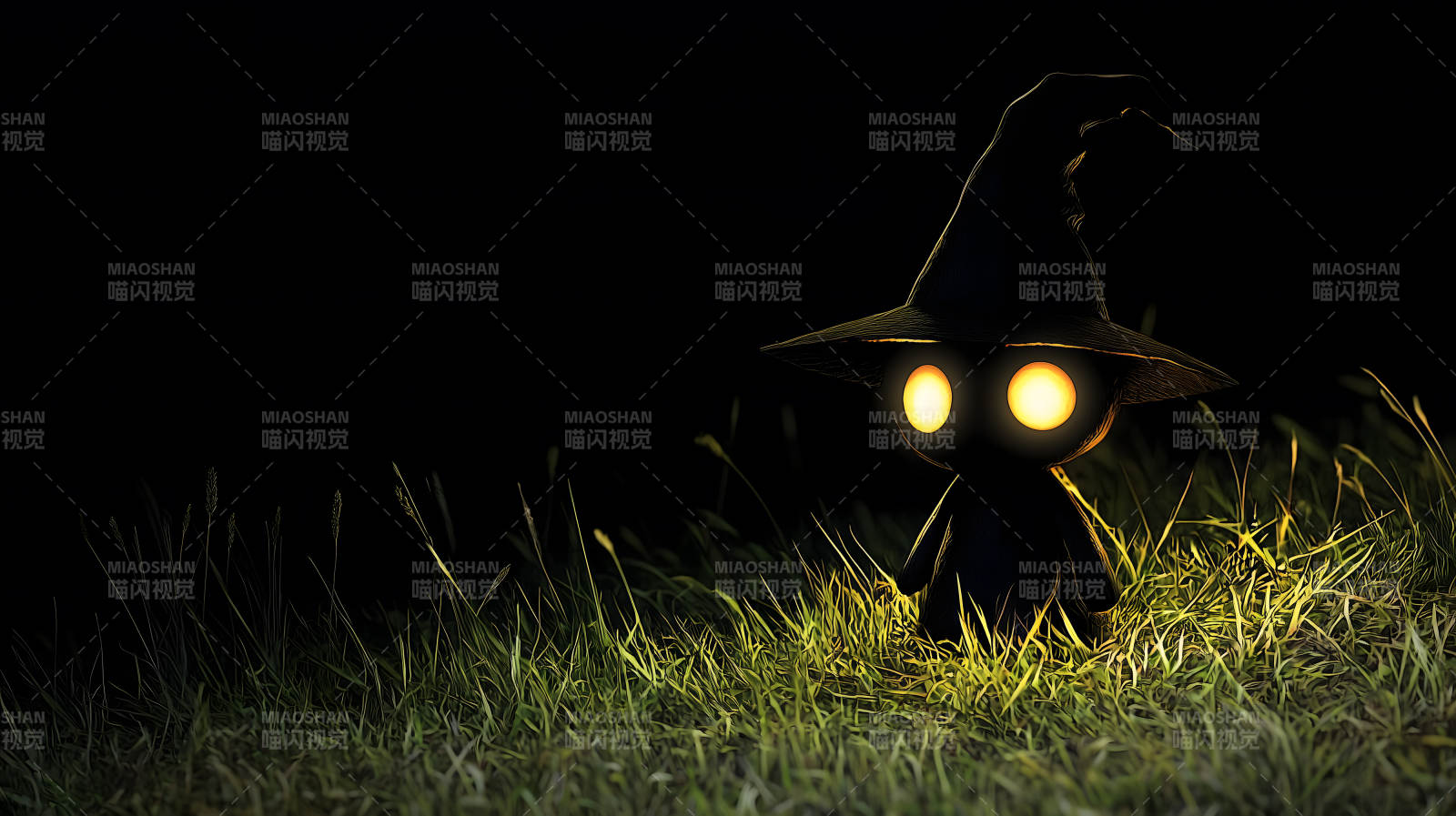 暗夜草丛中的魔精灵图片