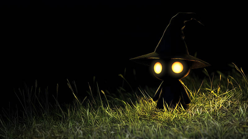 暗夜草丛中的魔精灵图片