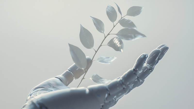 AI之手与未来之光图片