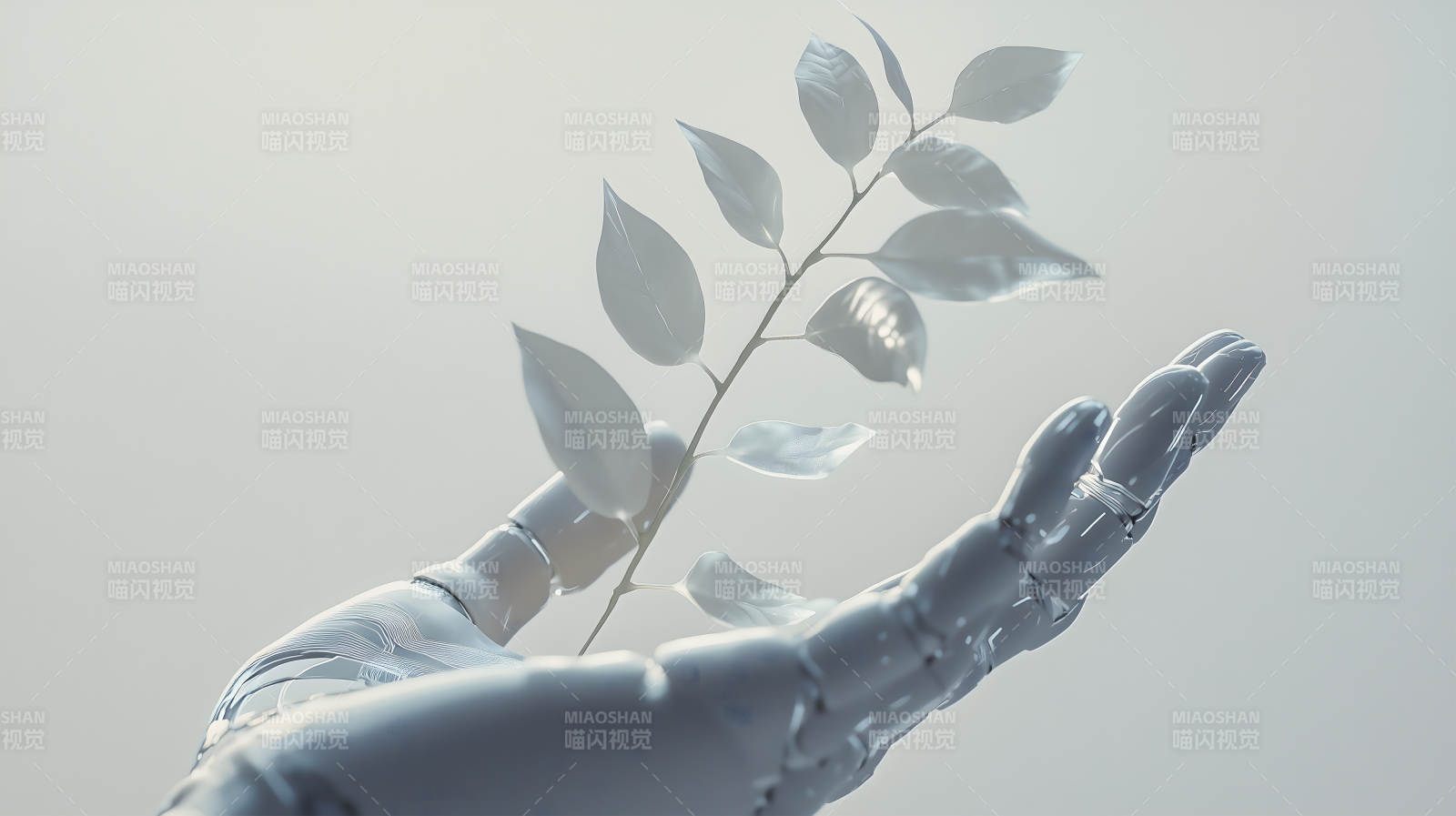 AI之手与未来之光图片