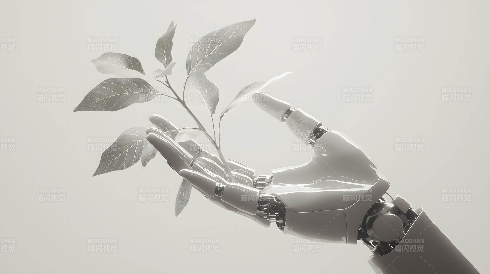 AI之手与未来之光图片