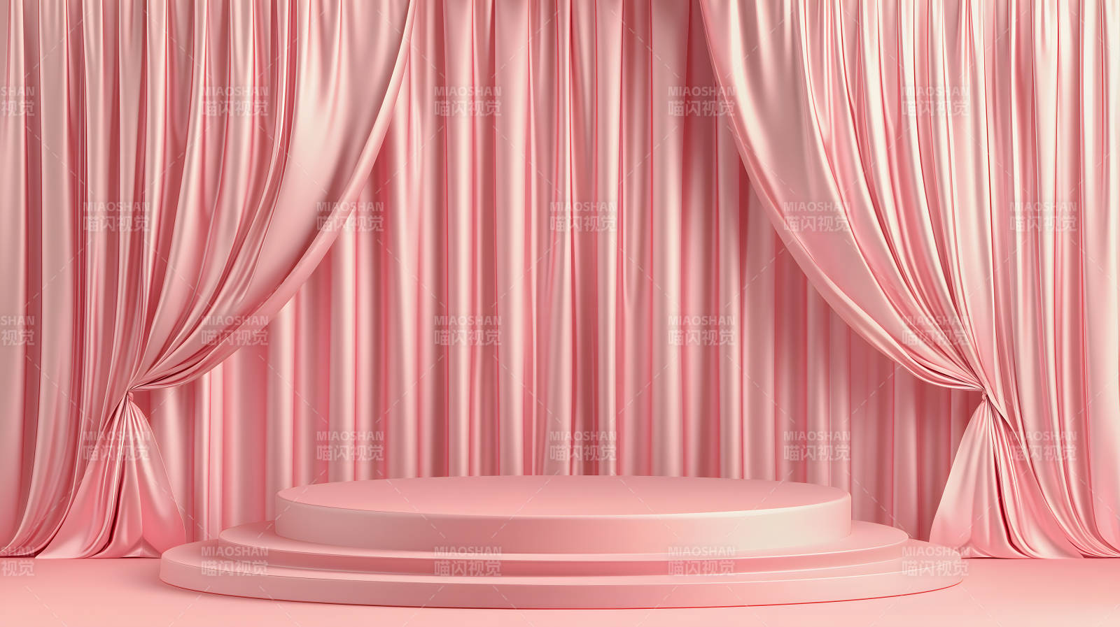 优雅粉色背景下的产品展示图片