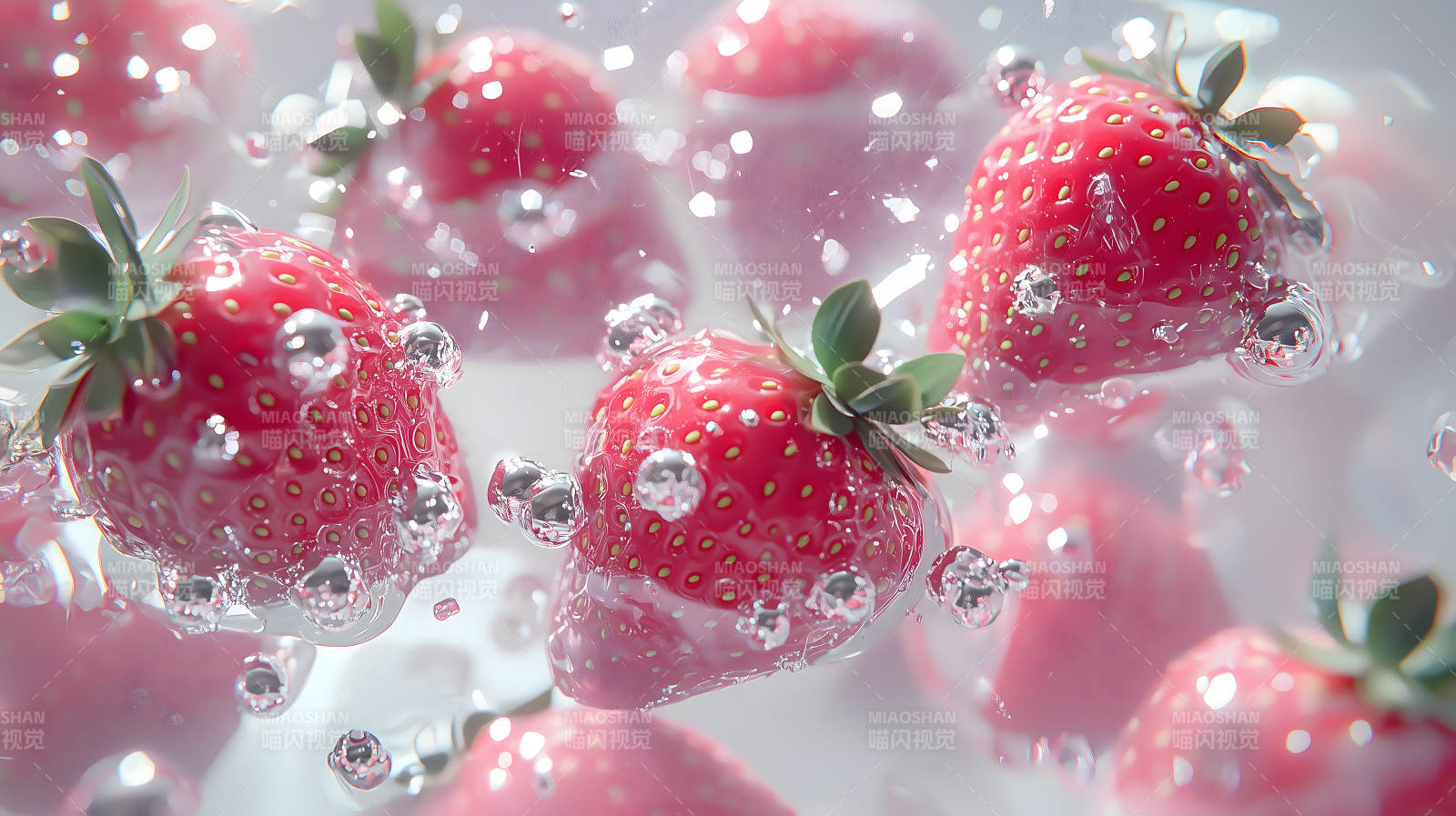 水润草莓的清新诱惑图片