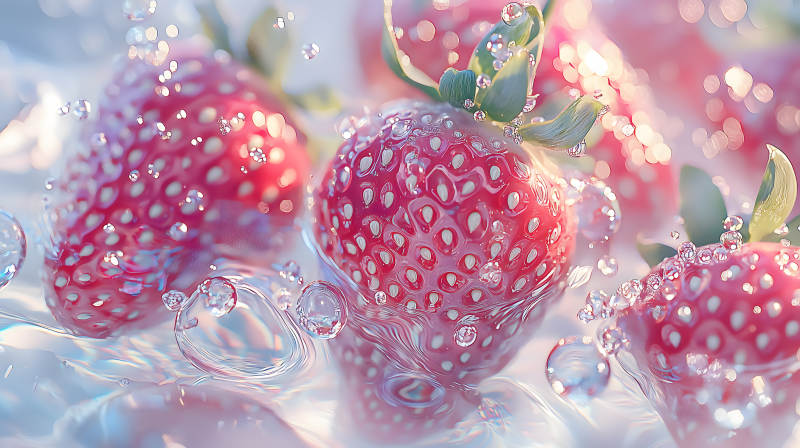 水漾草莓的清新图片