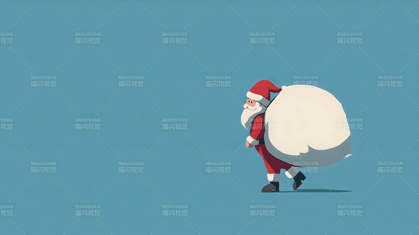 圣诞老人派送礼物忙图片