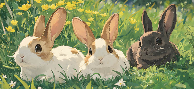 萌兔乐园的甜蜜梦境图片