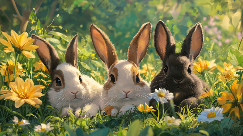 萌兔乐园的甜蜜梦境图片