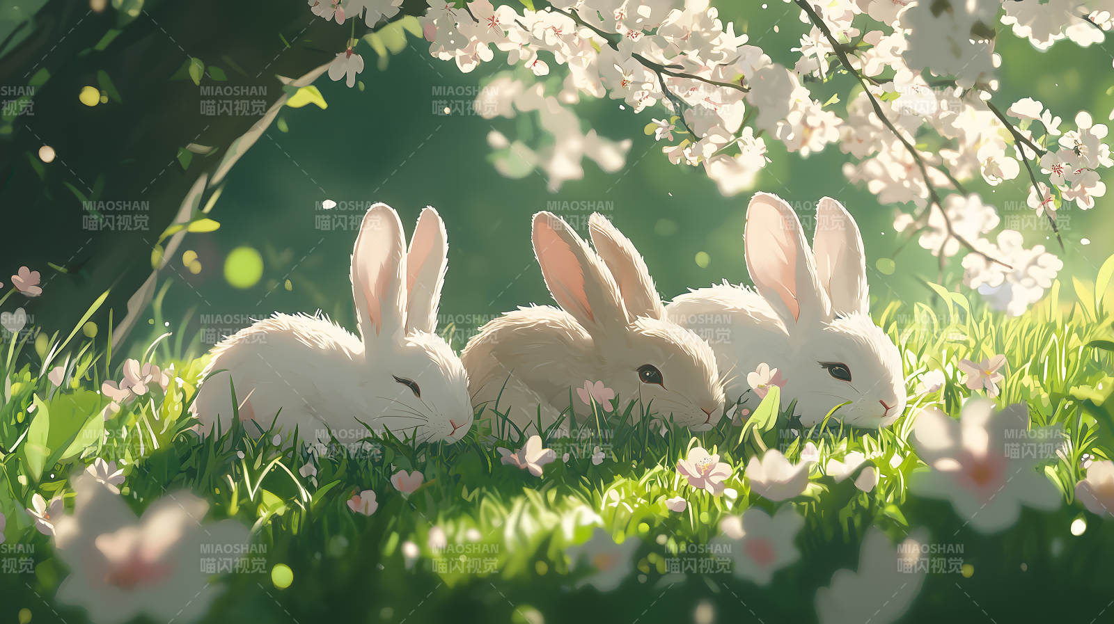 萌兔乐园的甜蜜梦境图片