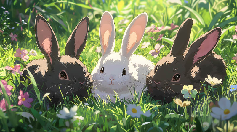 萌兔乐园的甜蜜梦境图片