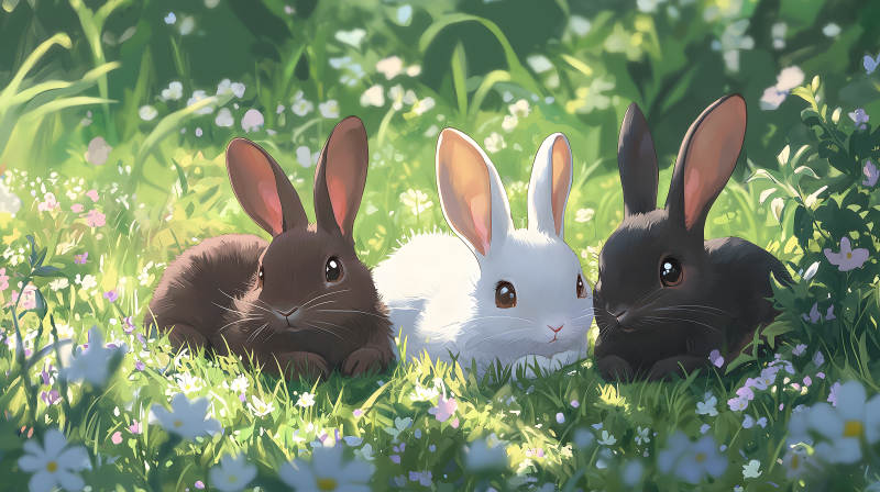 萌兔乐园的甜蜜梦境图片