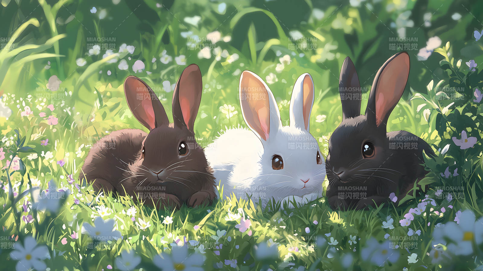 萌兔乐园的甜蜜梦境图片