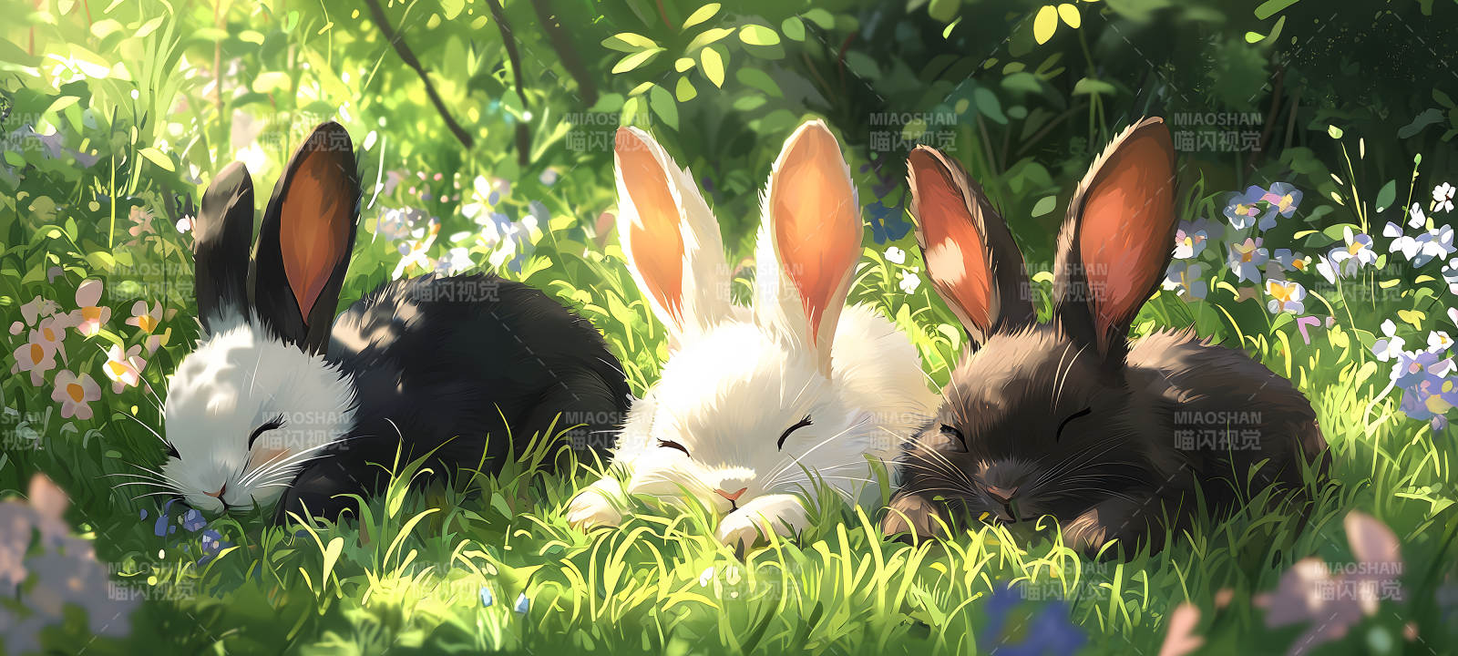 萌兔乐园的甜蜜梦境图片