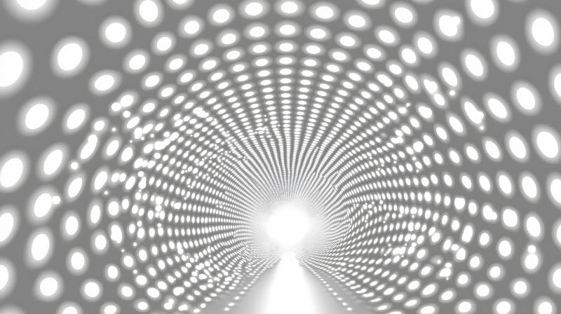 光影交错的未来隧道图片