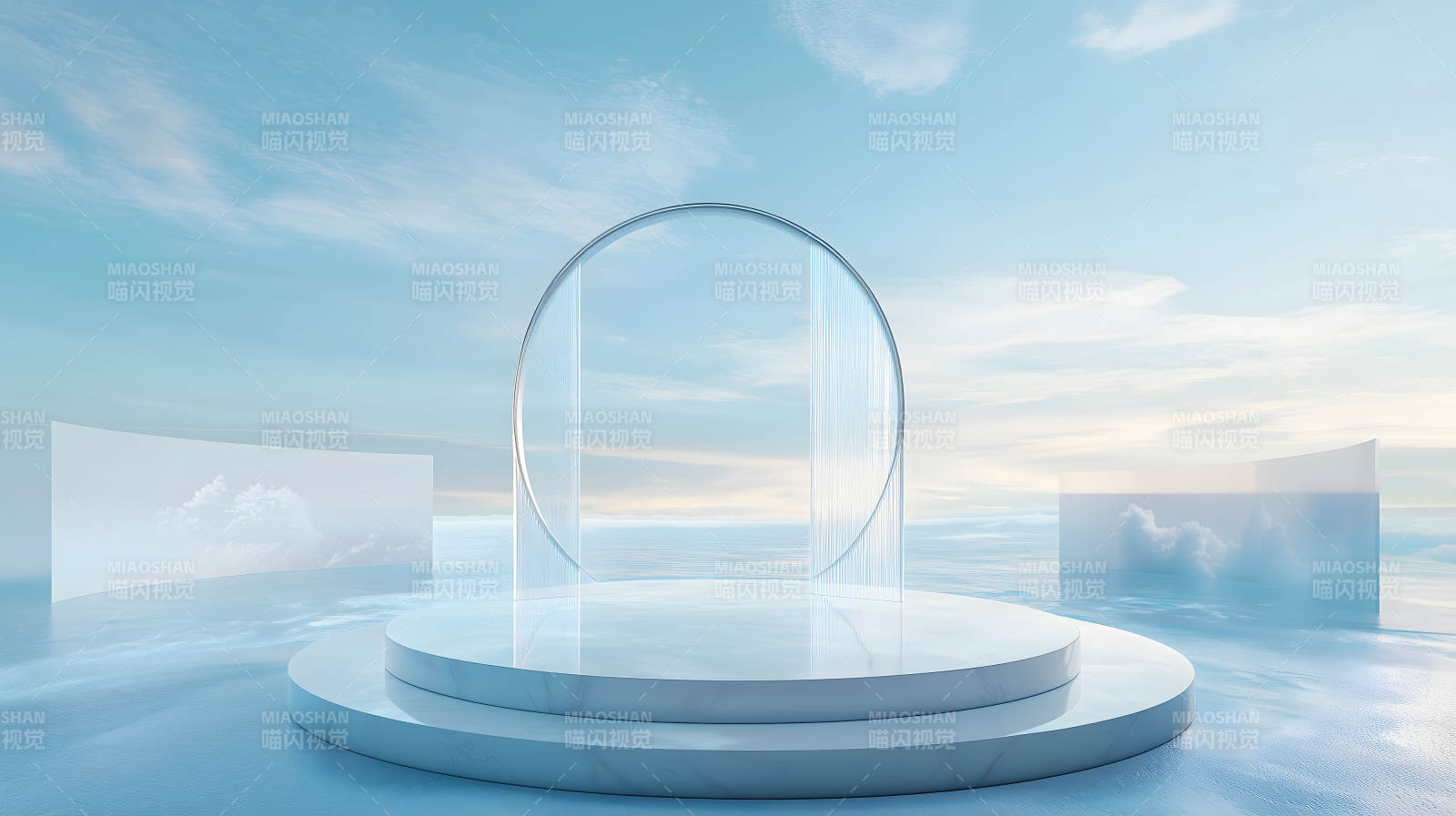 极简主义产品展示台图片